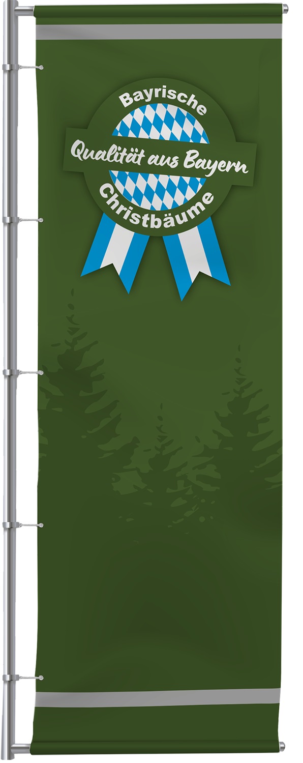 Bavarian Christmas tree flag 100 x 300 cm, 4/0-colour print