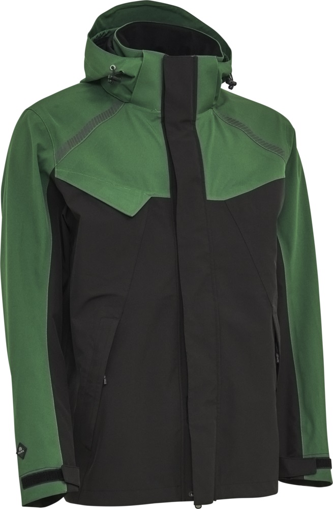 Working Xtreme 3-layer jacket - with stretch Breathable and waterproof - green/black